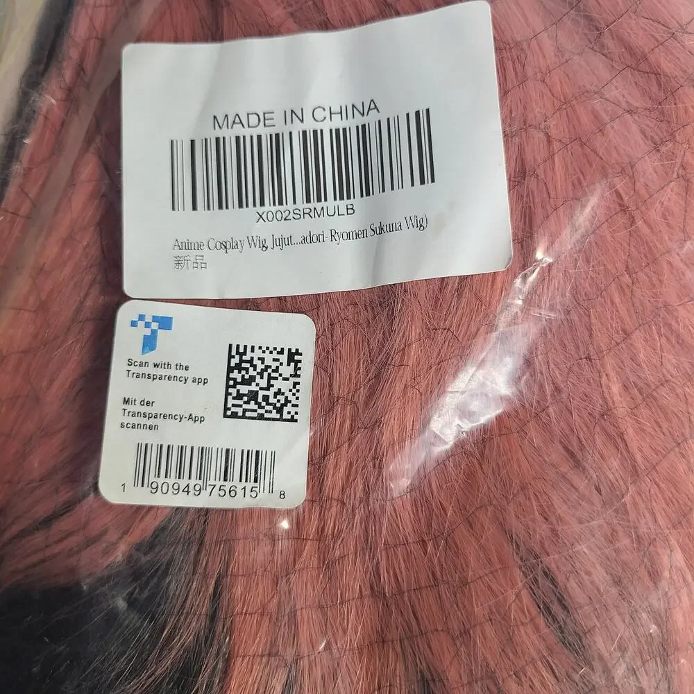 Osias Jujutsu Adori Kaisen Ryomen Sukuna Anime Cosplay Wig Costume (Pink)